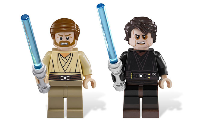 Les nouvelles minifigurines de Obi-Wan Kenobi et Anakin Skywalker du set 9494 Anakin's Jedi Interceptor