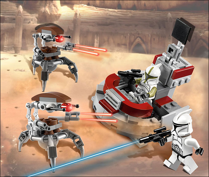 75000 Clone Troopers vs Droidekas Lego Star Wars Battle Pack de