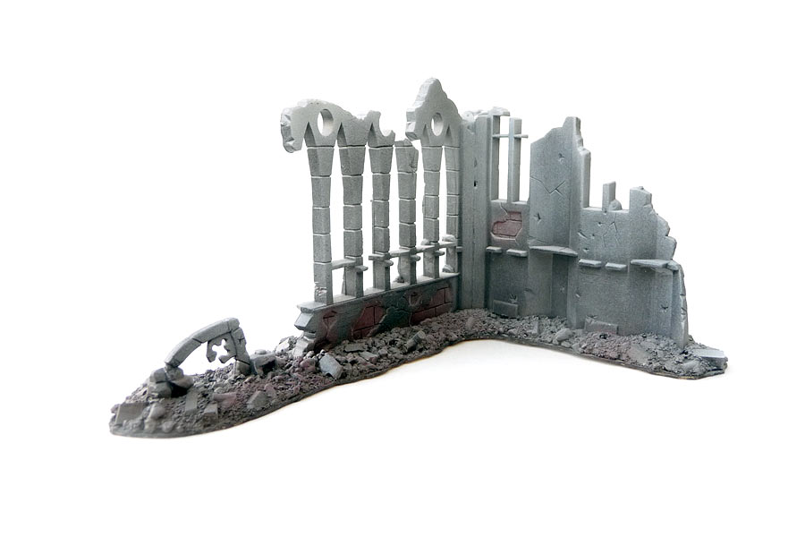 3 socles ronds ruines antiques diamètre 40 — Fantasy Workshop 3D