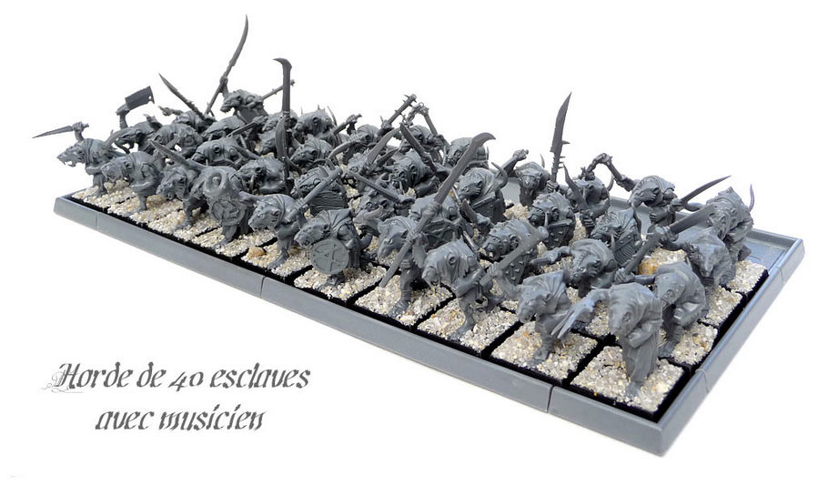 Horde de 40 esclaves Skavens - WIP