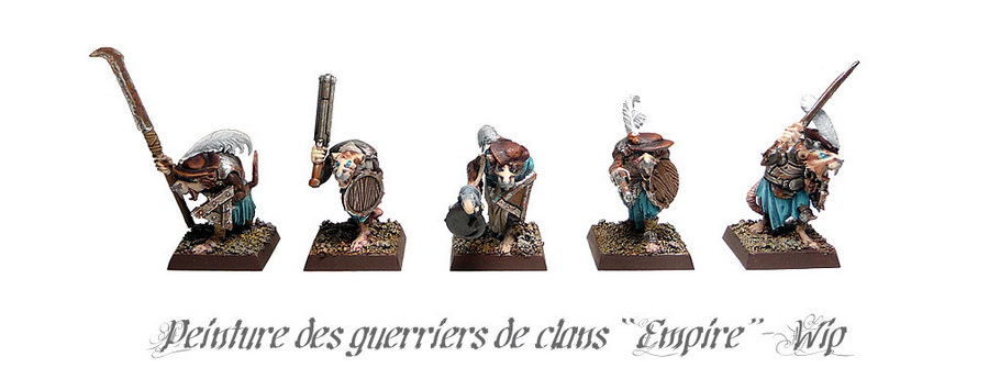 Peinture des guerriers des clans Skavens « Impériaux » - WIP