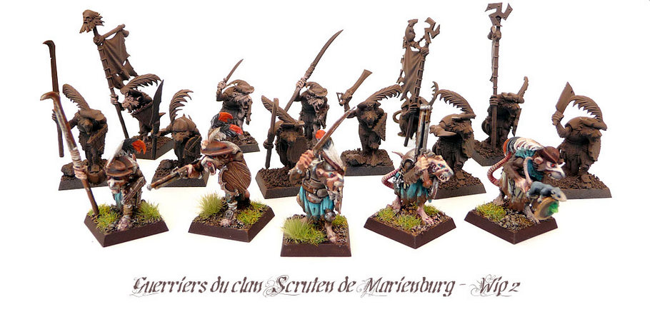 Conversion des Guerriers Skaven du clan Scruten de Marienburg - WIP