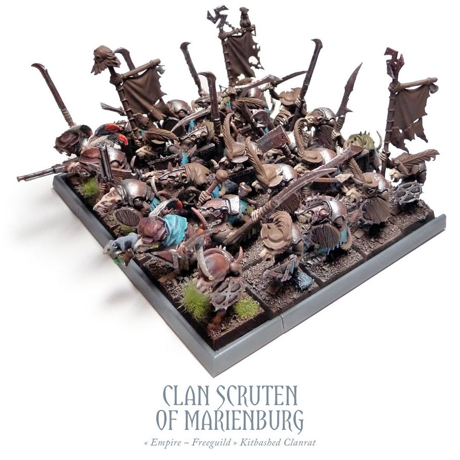 Peinture des Guerriers Skaven du clan Scruten de Marienburg - WIP